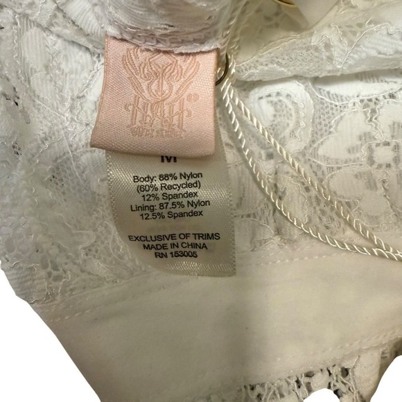We Are HAH free people womens bra medium white lace Got Ur Back B - Picture 4 of 5